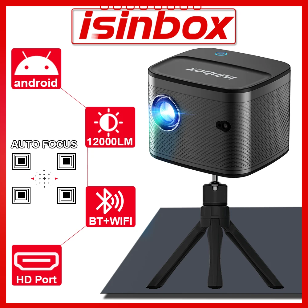 Проектор ISINBOX HD 1080P Android 9.0 Wi-Fi Bluetooth Smart TV S18, видеопроекторы с автофокусом и подставкой, HD порт, домашний кинотеатр
Проектор ISINBOX HD 1080P Android 9.0 Wi-Fi Bluetooth Smart TV S18, видеопроекторы с автофокусом и подставкой, HD порт, домашний кинотеатр