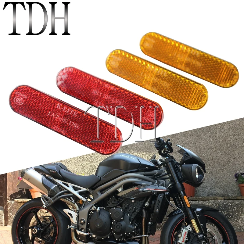Red And Yellow Motorcycle Bolt Rectangle Reflector Warning Sticker Rear Tail Brake Stop For Most Motorcycles ATV Bikes Trailers
Red And Yellow Motorcycle Bolt Rectangle Reflector Warning Sticker Rear Tail Brake Stop For Most Motorcycles ATV Bikes Trailers