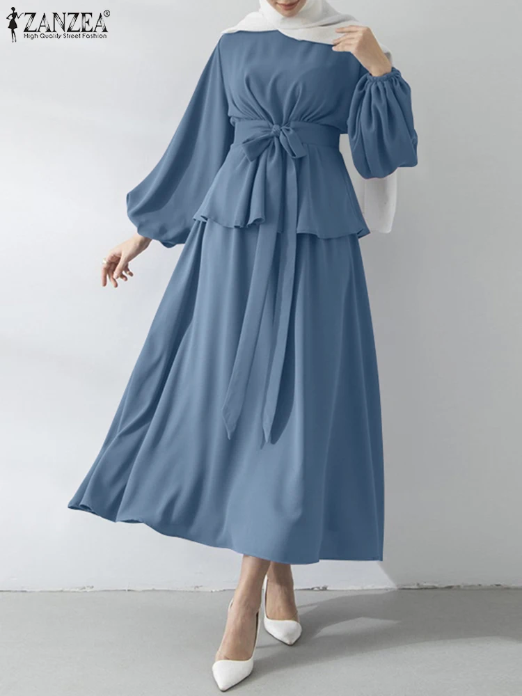 Fashion Long Sleeve Blouse Muslim Sets ZANZEA Women Elegant Dress Sets Abaya Matching Sets Casual Party Midi Skirt Suits 2PCS
Fashion Long Sleeve Blouse Muslim Sets ZANZEA Women Elegant Dress Sets Abaya Matching Sets Casual Party Midi Skirt Suits 2PCS