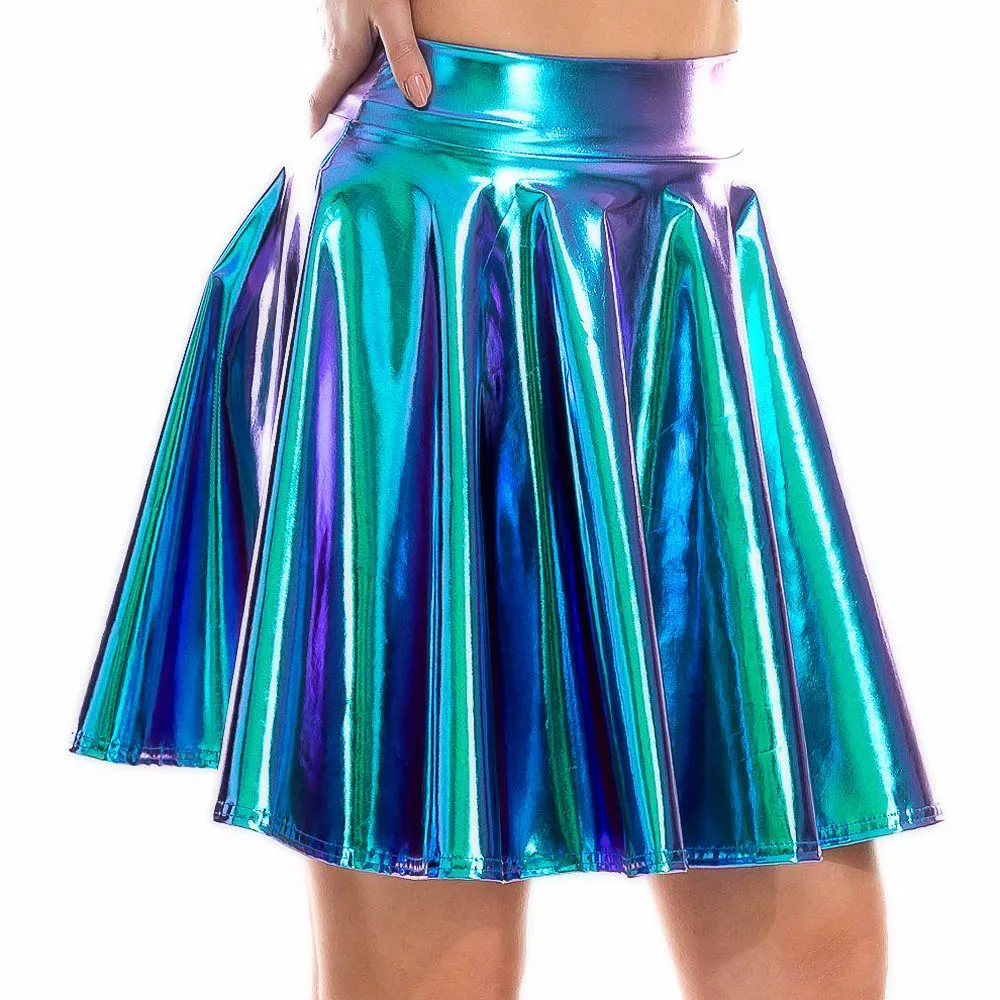Summer Sexy Laser High Waist Mini PU Leather Skirt Club Party Dance Shiny Skirts Harajuku JK Metallic Pleated Skirts
Summer Sexy Laser High Waist Mini PU Leather Skirt Club Party Dance Shiny Skirts Harajuku JK Metallic Pleated Skirts