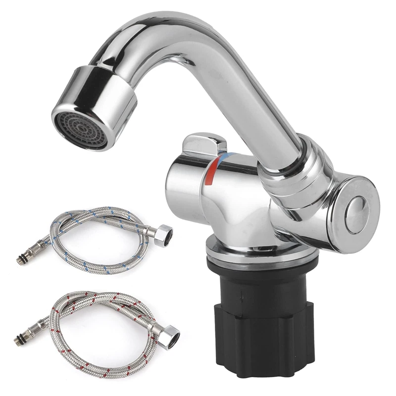 G1/2 Thread RV Faucet Folding Adjustable 360 Rotation Hot Cold Water Basin Tap For Motorhomes Caravan Yachts
G1/2 Thread RV Faucet Folding Adjustable 360 Rotation Hot Cold Water Basin Tap For Motorhomes Caravan Yachts