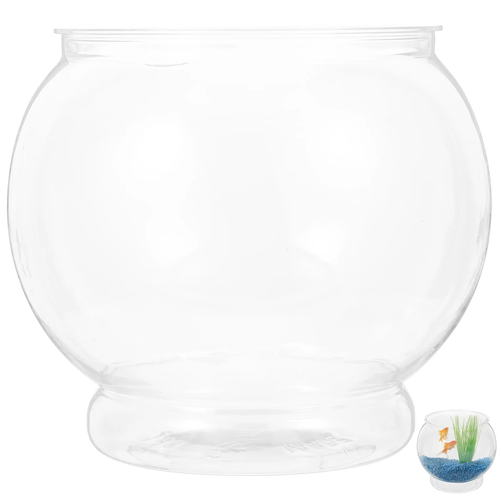 

Goldfish Bowl Small Bowls Box Desktop Plastic Round Aquarium Tank Anti-falling Tanks