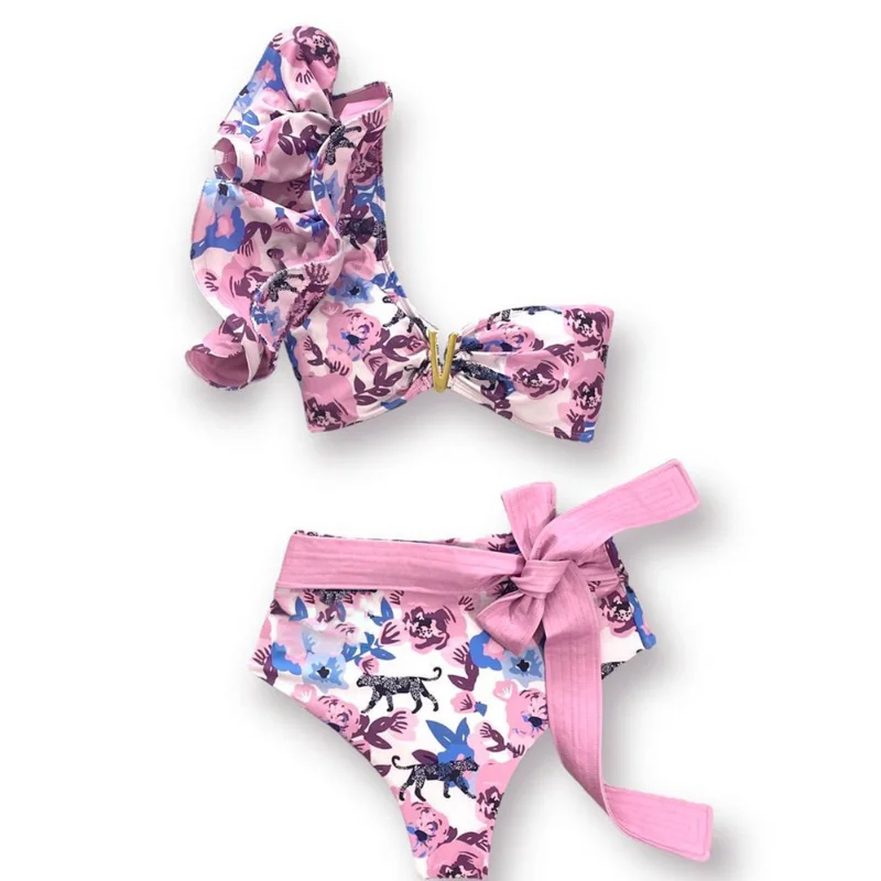 V-Neck High Waist Bikini Sets Shoulder Ruffled Sexy Printed Swimsuit Two Pieces Swimwear Women Bathing Suits Beachwear Bikini
V-Neck High Waist Bikini Sets Shoulder Ruffled Sexy Printed Swimsuit Two Pieces Swimwear Women Bathing Suits Beachwear Bikini