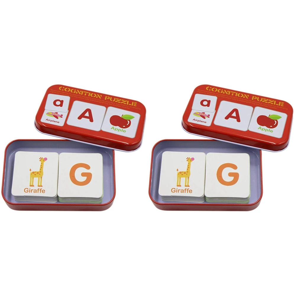 2X Anti-Tear Flash Cards Learning Alphabet Puzzle Cards Mental Storage Box Alphabet
2X Anti-Tear Flash Cards Learning Alphabet Puzzle Cards Mental Storage Box Alphabet
