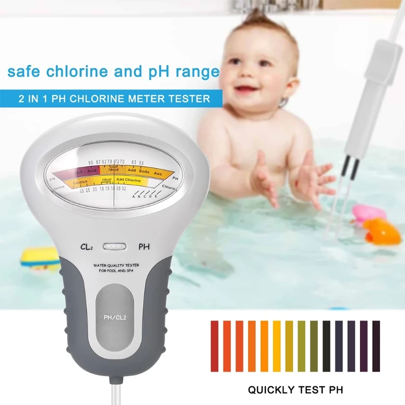 Measuring Swiming Tool For Pool Aquarium 2 in 1 PH Chlorine Meter Tester PC-102
Measuring Swiming Tool For Pool Aquarium 2 in 1 PH Chlorine Meter Tester PC-102