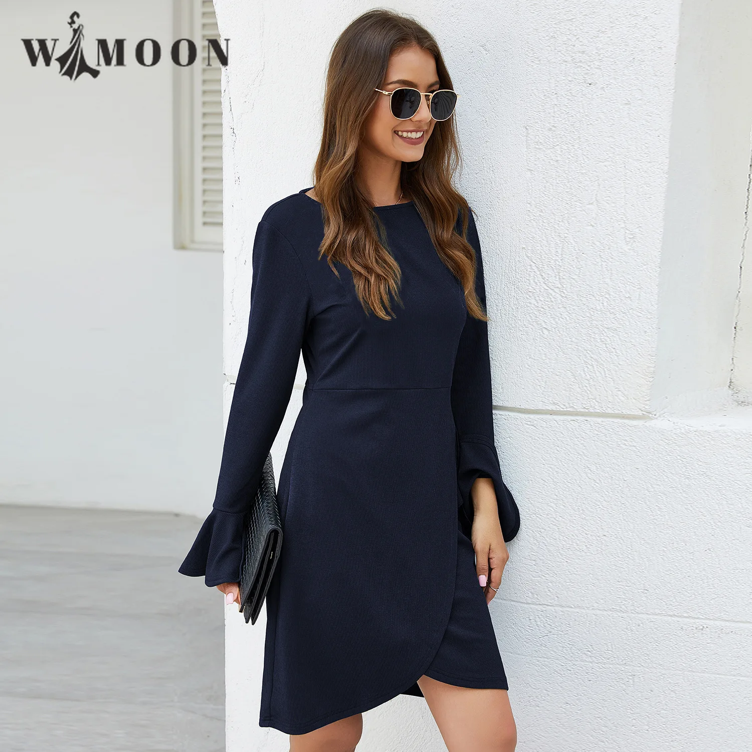Bodycon Solid Sweater Long Sleeve Dress Office Lady Asymmetrical Belt Flare Sleeve Midi Woman Elegant Party Casual Slim Dress
Bodycon Solid Sweater Long Sleeve Dress Office Lady Asymmetrical Belt Flare Sleeve Midi Woman Elegant Party Casual Slim Dress