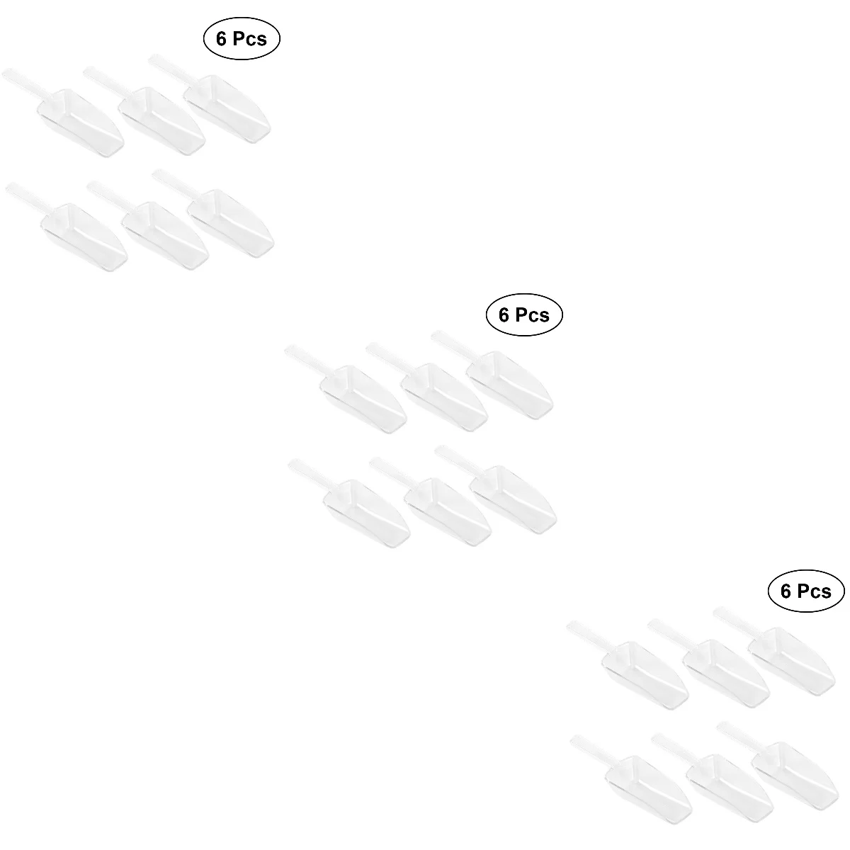 18 PCS Mini Clear Ice Scoop Scoopers for Weddings Candy Dessert Buffet Ice Cream Protein (White)
18 PCS Mini Clear Ice Scoop Scoopers for Weddings Candy Dessert Buffet Ice Cream Protein (White)