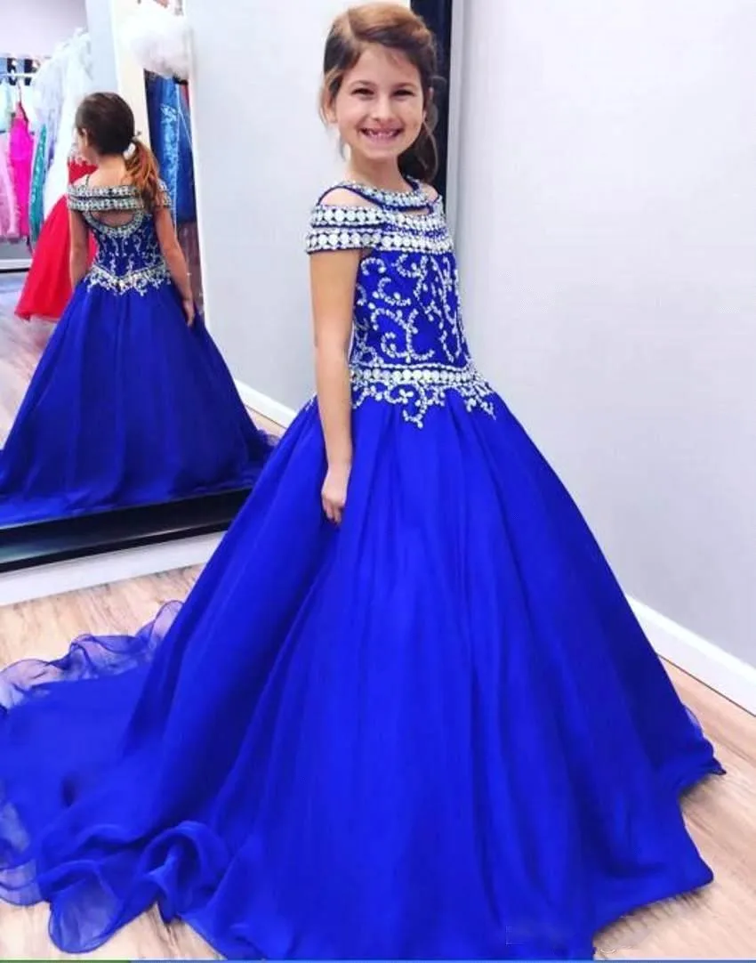 New Royal Blue Flower Girl Dress for Wedding Party Robe Jewel Neck Beaded Floor-Length Ball Gown Princesse Fille Vestidos 2023
New Royal Blue Flower Girl Dress for Wedding Party Robe Jewel Neck Beaded Floor-Length Ball Gown Princesse Fille Vestidos 2023