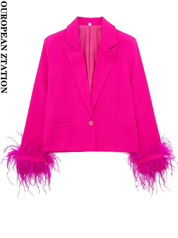 Женский прямой пиджак PAILETE с перьями, винтажный пиджак с длинным рукавом и карманами с клапаном, женская верхняя одежда, шикарный пиджак для женщин, 2023
Женский прямой пиджак PAILETE с перьями, винтажный пиджак с длинным рукавом и карманами с клапаном, женская верхняя одежда, шикарный пиджак для женщин, 2023