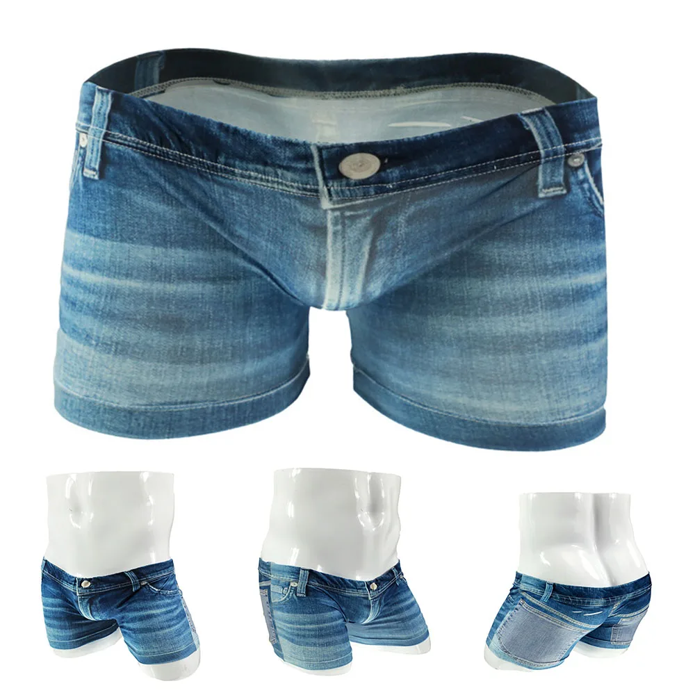 New Fashion Mens Underpants Underwear Breathable Boxer Briefs Comfortable Fake Jean Ice Silk Printed Spandex 3D
New Fashion Mens Underpants Underwear Breathable Boxer Briefs Comfortable Fake Jean Ice Silk Printed Spandex 3D