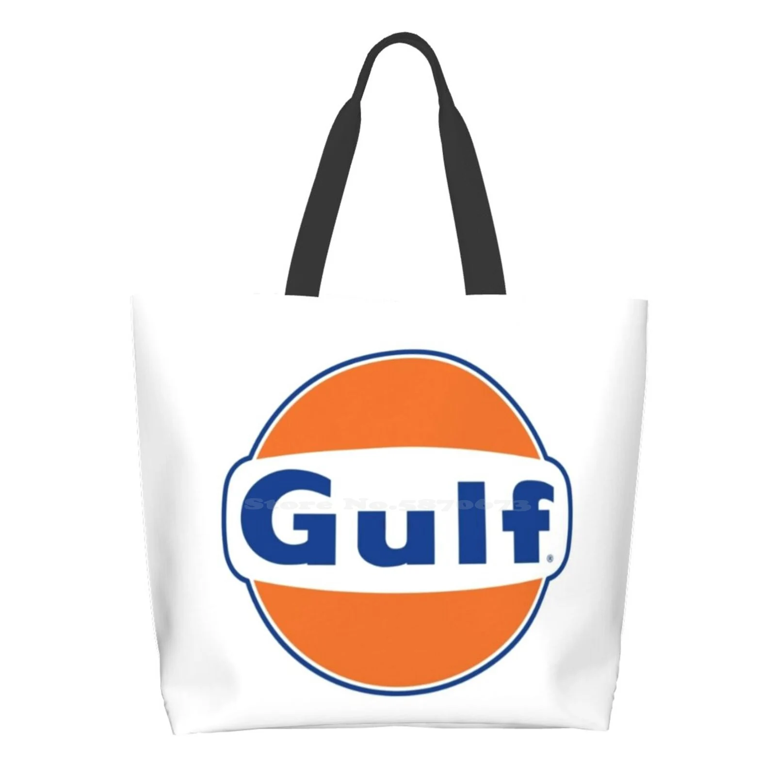 

Gulf Orange Blue Classic Logo High Quality Large Size Tote Bag Gulf Classic Le Mans Race Automobile Car Indianapolis Collection