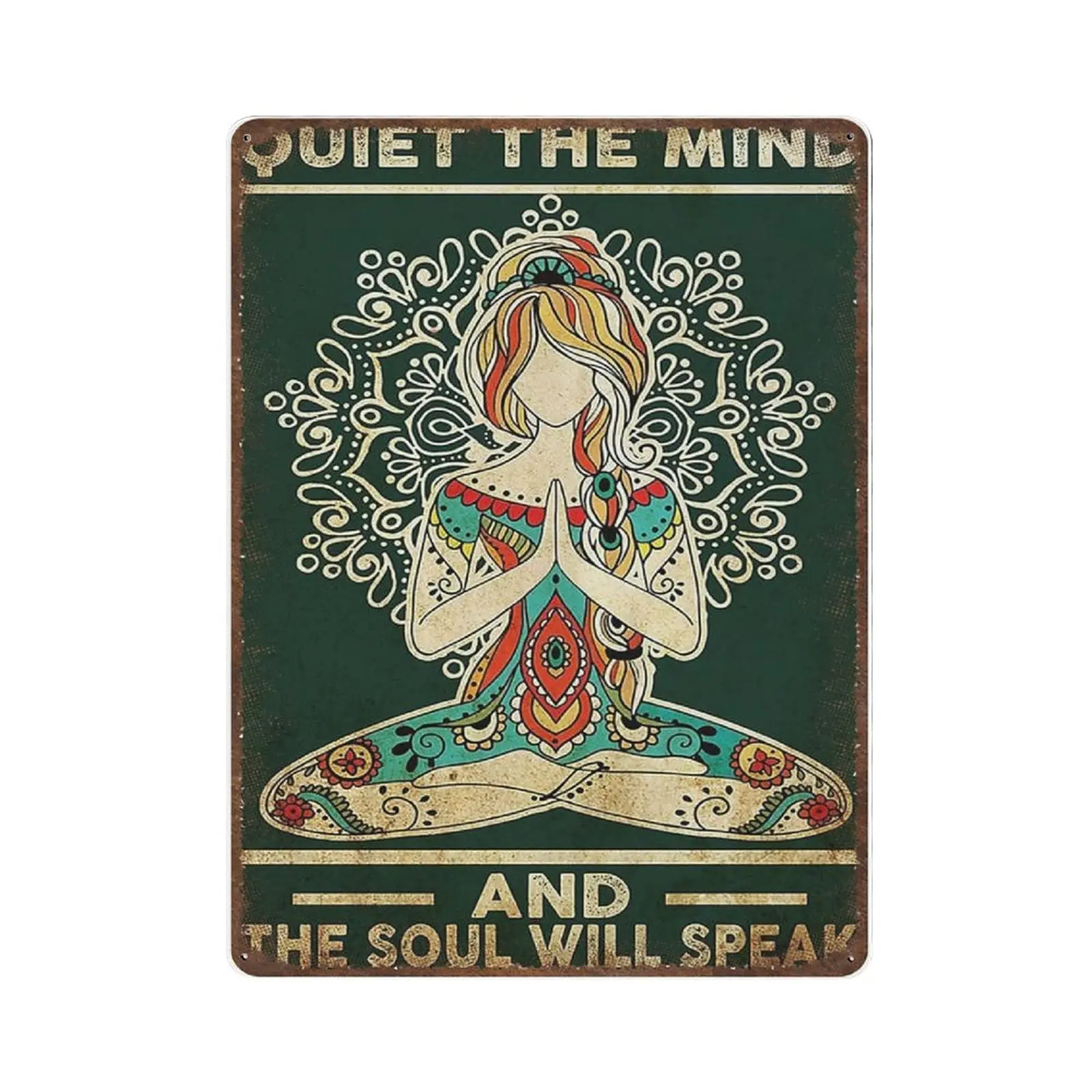 Retro Metal tin Sign,Novelty Poster,Iron Painting,Yoga Tin Sign - Quiet The Mind and The Soul Will Speak Tin Sign, Yoga Meditati
Retro Metal tin Sign,Novelty Poster,Iron Painting,Yoga Tin Sign - Quiet The Mind and The Soul Will Speak Tin Sign, Yoga Meditati
