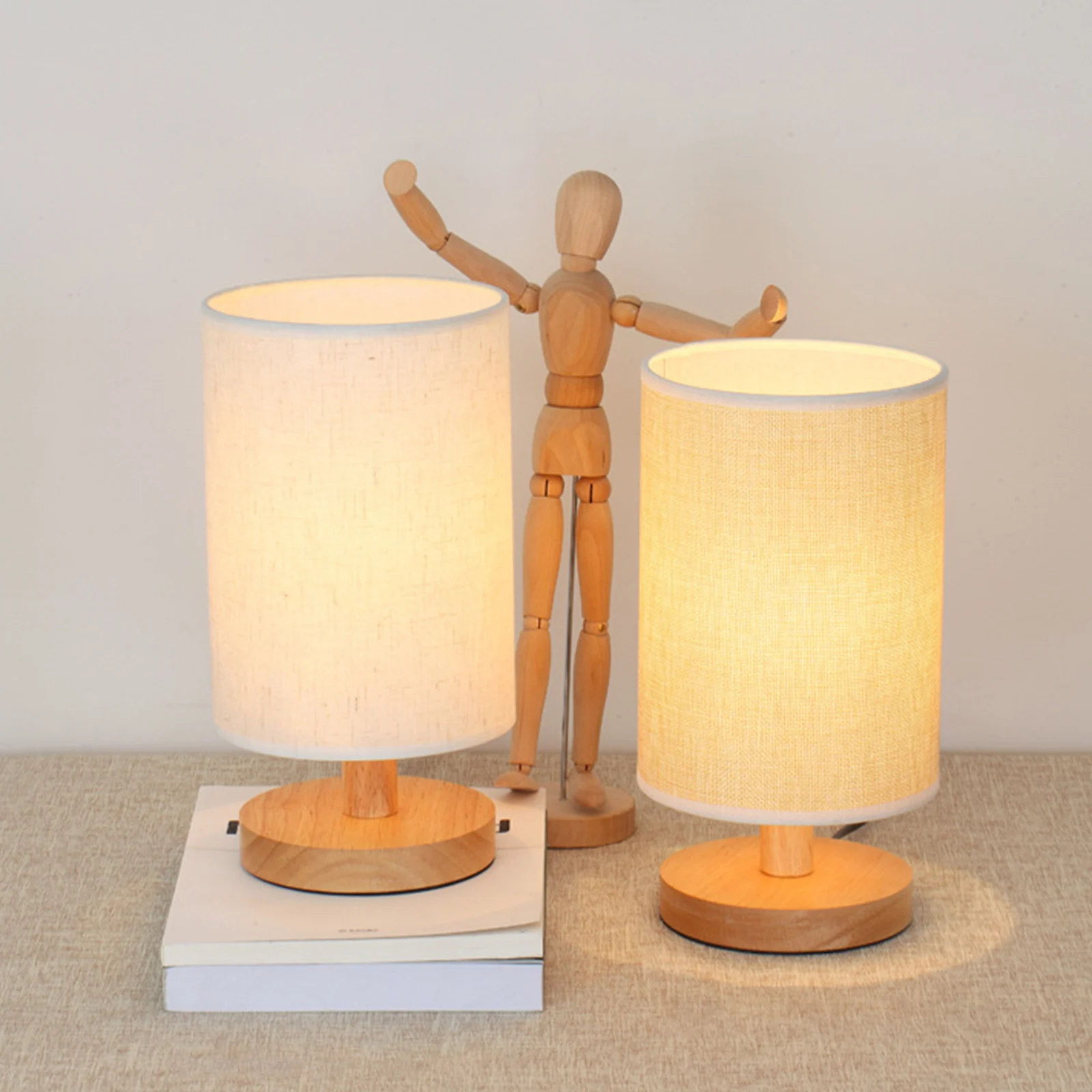 USB Bedside Table Lamp Modern LED Desk Light with Fabric Shade and Wood Base for Household Bedroom Ornament
USB Bedside Table Lamp Modern LED Desk Light with Fabric Shade and Wood Base for Household Bedroom Ornament