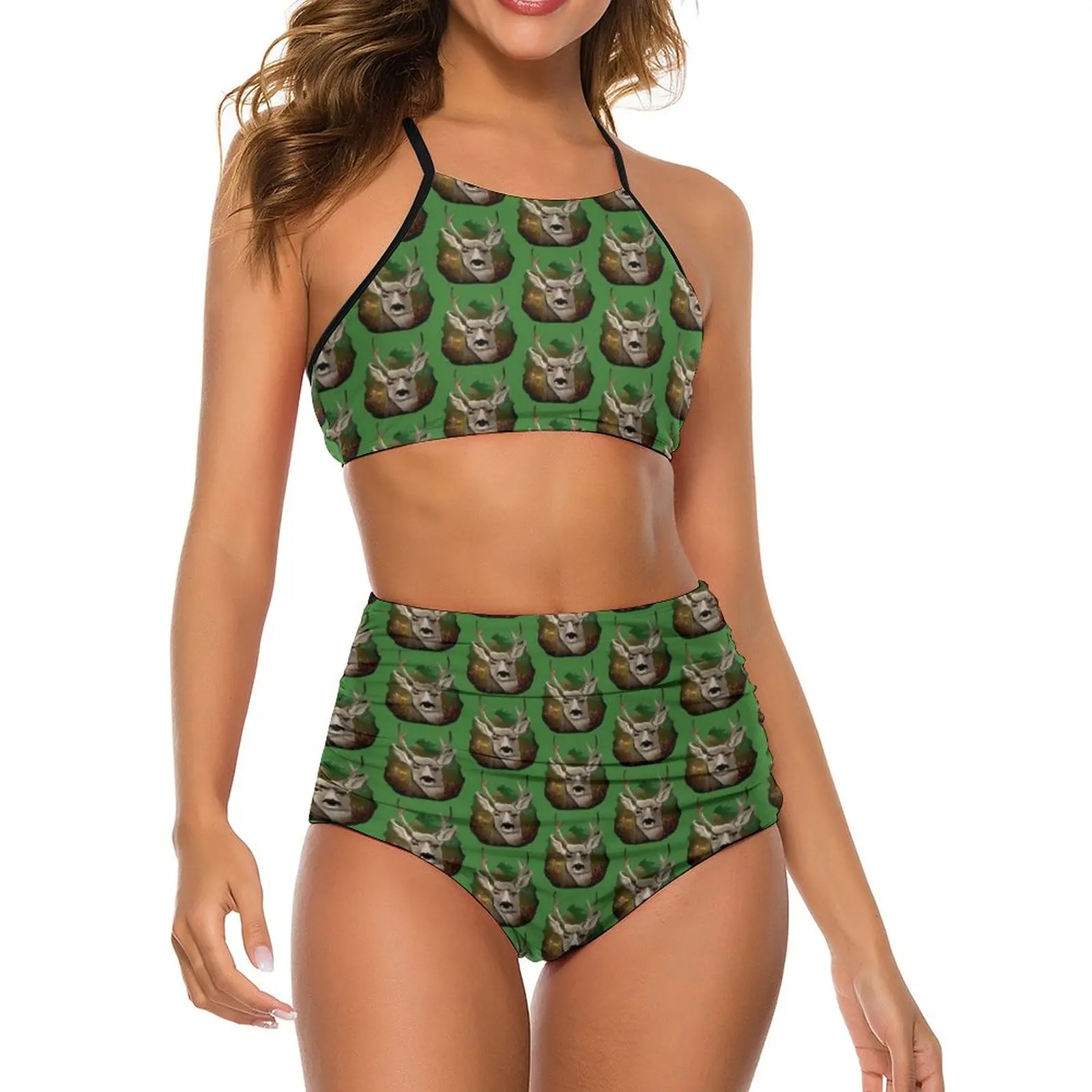 Sexy Deer Print Bikinis Set Forest Life Fantasy Bikini Swimsuit High Waist Swimwear Beach Oversized Feminine Bikinis
Sexy Deer Print Bikinis Set Forest Life Fantasy Bikini Swimsuit High Waist Swimwear Beach Oversized Feminine Bikinis
