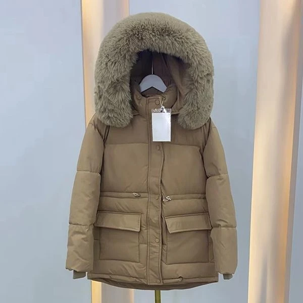 New Down Cotton Jacket Women's Short Korean Version Thin Drawstring Thickened with Hooded Large Fur Collar Coat
New Down Cotton Jacket Women's Short Korean Version Thin Drawstring Thickened with Hooded Large Fur Collar Coat