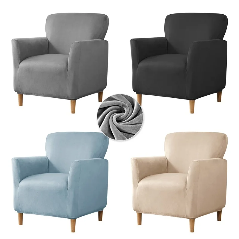 Velvet Stretch Tub Chair Cover Living Room Elastic Club Armchair Slipcovers Single Sofa Covers Washable Home Bar Counter Hotel 
Velvet Stretch Tub Chair Cover Living Room Elastic Club Armchair Slipcovers Single Sofa Covers Washable Home Bar Counter Hotel