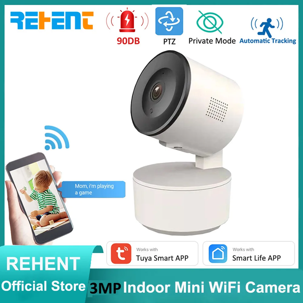 REHENT Tuya 3MP Mini WiFi Camera Indoor Home Security Motion Detection Alert Siren Baby Monitor Wireless CCTV IP Camera
REHENT Tuya 3MP Mini WiFi Camera Indoor Home Security Motion Detection Alert Siren Baby Monitor Wireless CCTV IP Camera
