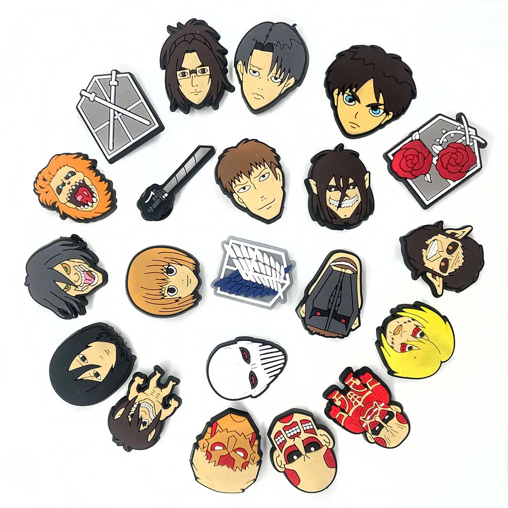 Japanese Anime Attack on Titan Sandals Accessories Shoes Buckle Wholesale DIY Slippers Decorations Novelty Croc Charms Souvenirs
Japanese Anime Attack on Titan Sandals Accessories Shoes Buckle Wholesale DIY Slippers Decorations Novelty Croc Charms Souvenirs
