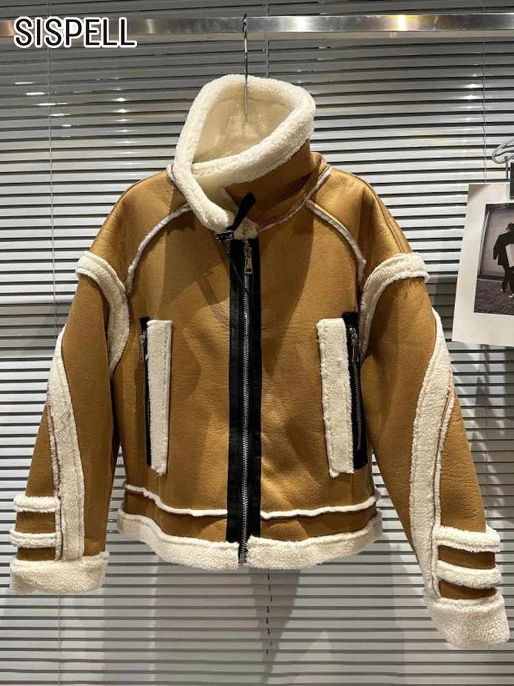 SISPELL Temperament Jacket For Women Turtleneck Long Sleeve Patchwork Zipper Loose Hit Color Jackets Female Autumn Clothing New
SISPELL Temperament Jacket For Women Turtleneck Long Sleeve Patchwork Zipper Loose Hit Color Jackets Female Autumn Clothing New