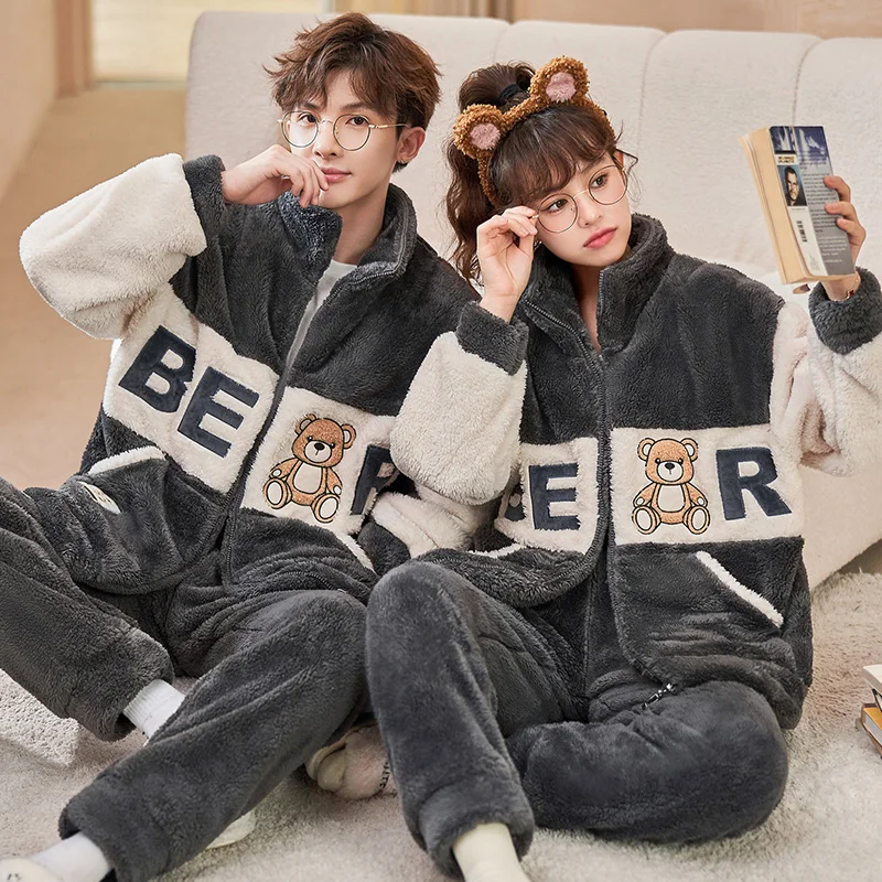QUHENG Pajamas Set for Women Man 2022 Flannel Autumn Winter New Plus Size Thick Warm Pijamas Home Clothes Suits Pyjama Sleepwear
QUHENG Pajamas Set for Women Man 2022 Flannel Autumn Winter New Plus Size Thick Warm Pijamas Home Clothes Suits Pyjama Sleepwear