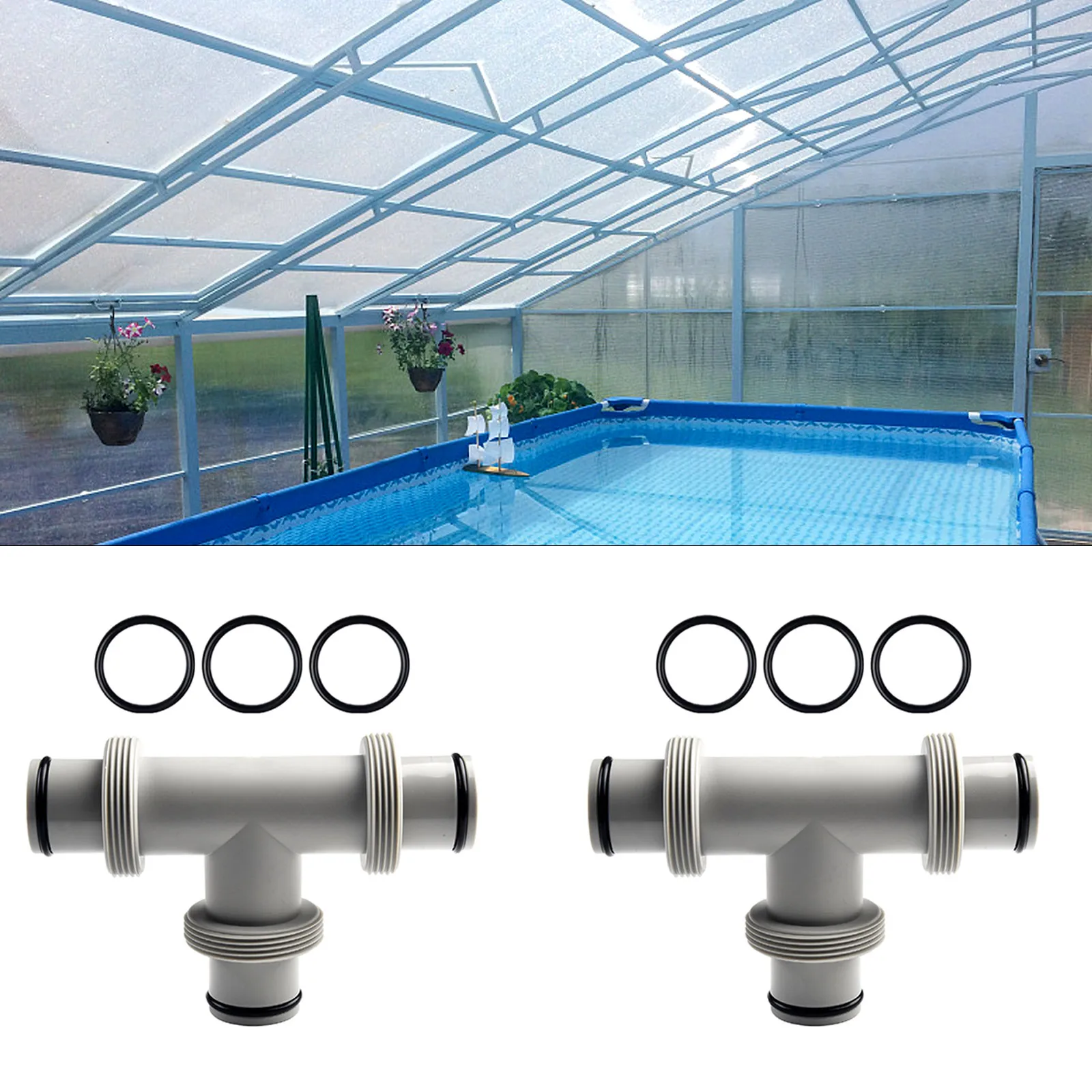 2pcs Hose Adapter For Intex Split Hose Plunger Valve Pool Part 1.5in Tee T-Joint Swimming Pool Replacement Hose Adapter
2pcs Hose Adapter For Intex Split Hose Plunger Valve Pool Part 1.5in Tee T-Joint Swimming Pool Replacement Hose Adapter