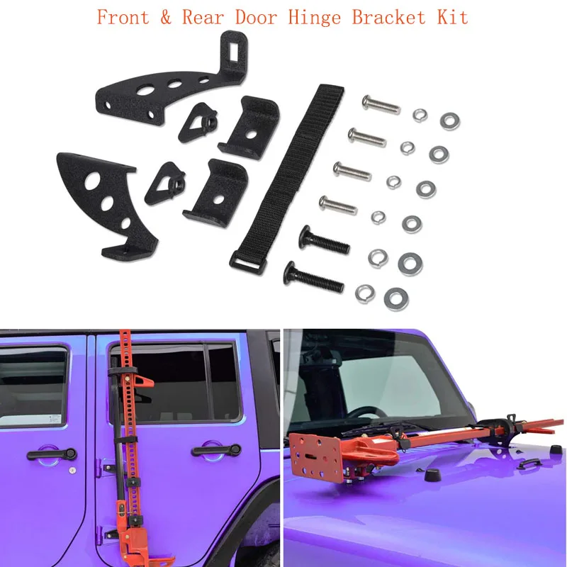 Nony Black Hi Lift Jack Mount Hood/Front & Rear Door Hinge Bracket Kit Fit For Jeep Wrangler JK JKU 2007-2018
Nony Black Hi Lift Jack Mount Hood/Front & Rear Door Hinge Bracket Kit Fit For Jeep Wrangler JK JKU 2007-2018
