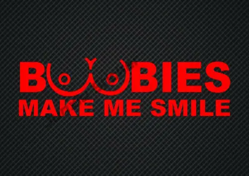 Boobies Make Me Smile Funny Vinyl Sticker Decal Car Truck Suv Novelty JDM Creative Refit Sticker Rear Windshield Decor
Boobies Make Me Smile Funny Vinyl Sticker Decal Car Truck Suv Novelty JDM Creative Refit Sticker Rear Windshield Decor