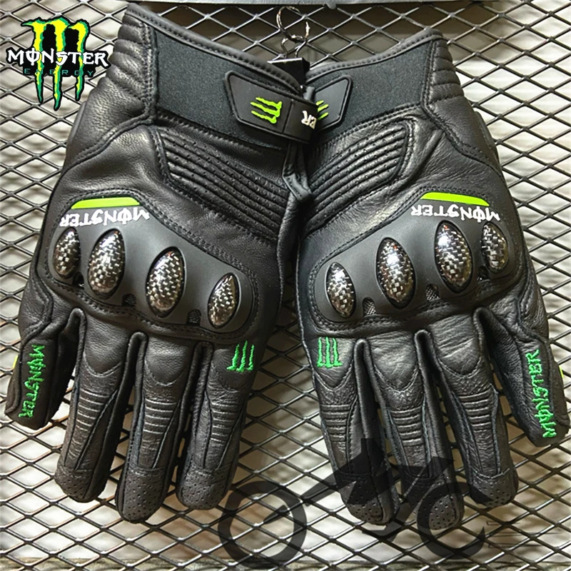 High-Quality Monster Energy Motorcycle Racing Sports Gloves with Carbon Fiber Leather
High-Quality Monster Energy Motorcycle Racing Sports Gloves with Carbon Fiber Leather