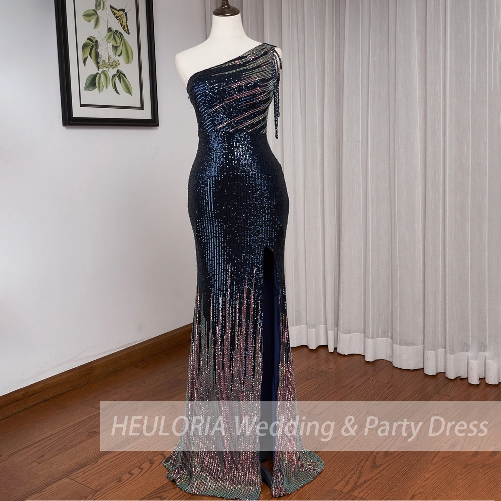Long formal prom evening dress one shoulder beading sequine wedding party dress Sparkle Mermaid Evening Dress
Long formal prom evening dress one shoulder beading sequine wedding party dress Sparkle Mermaid Evening Dress