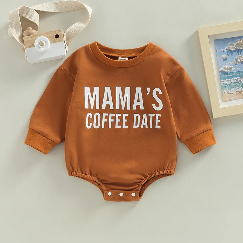 2022-10-13 Lioraitiin 0-12M Infant Baby Boy Girl Bodysuit Letter MAMA's Coffee Date Print Long Sleeve Sweatshirt Jumpsuit
2022-10-13 Lioraitiin 0-12M Infant Baby Boy Girl Bodysuit Letter MAMA's Coffee Date Print Long Sleeve Sweatshirt Jumpsuit