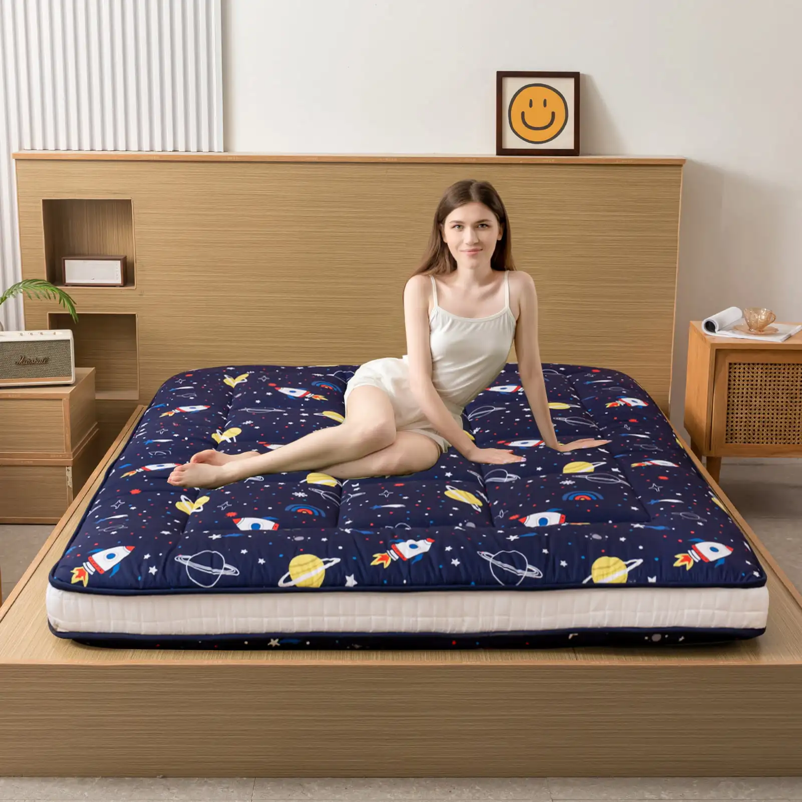Сверхтолстый напольный матрас Futon, японский напольный матрас из пены с эффектом памяти
Сверхтолстый напольный матрас Futon, японский напольный матрас из пены с эффектом памяти