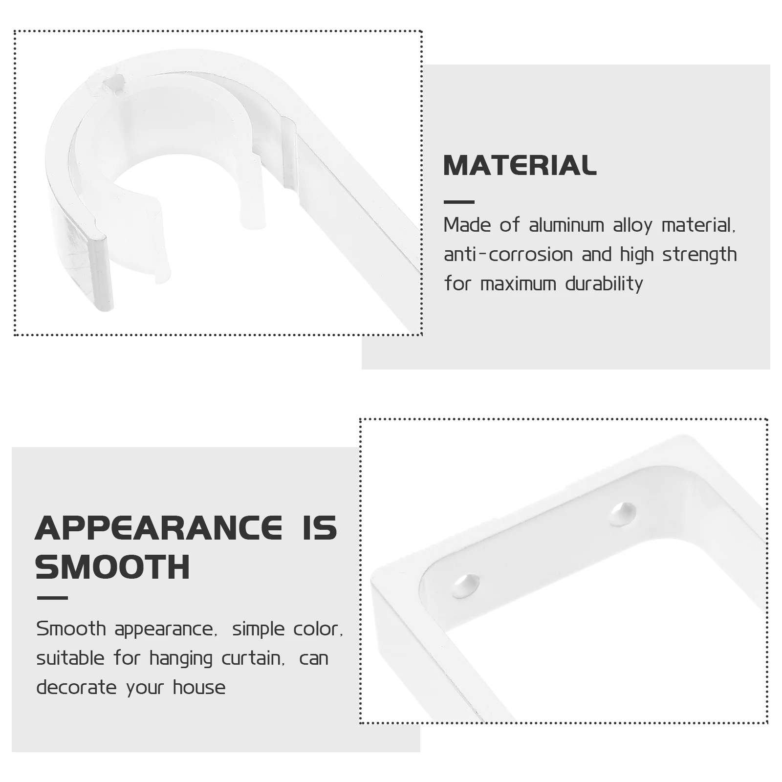 5x Metal Drilling Ceiling Mount Durable Double Curtain Rod Bracket Curtain Rod Hangers Curtain Brackets
5x Metal Drilling Ceiling Mount Durable Double Curtain Rod Bracket Curtain Rod Hangers Curtain Brackets