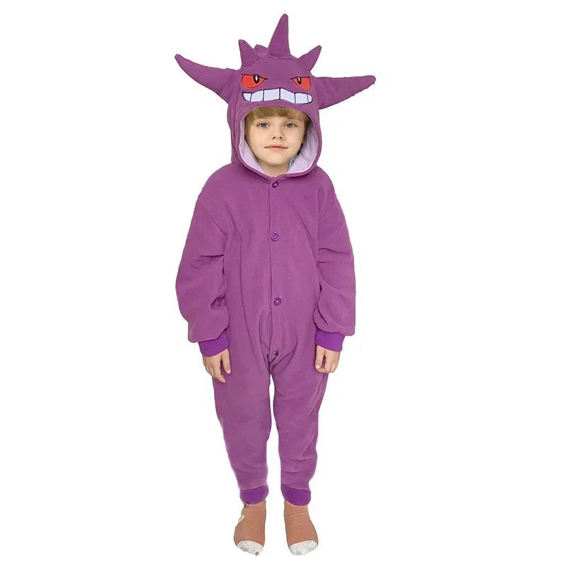 Комбинезон для детей Gengar Косплей Костюм Хэллоуин Kigurumis детская полноразмерная