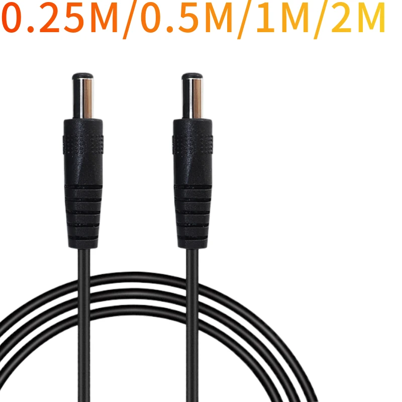 

22AWG DC Power Plug 5.5 x 2.1mm Male To 5.5 x 2.1mm Male CCTV Adapter Connector Cable 12V 10A Power Extension Cords 0.5m/1m