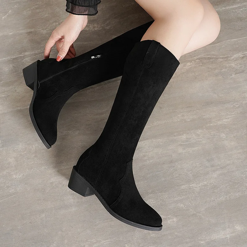 Винтажные ковбойские Женские ботинки в западном стиле, модные осенне-зимние замшевые ботинки на массивном каблуке, дизайнерские ботинки челси с острым носком, TOPHQWS, 2022
Винтажные ковбойские Женские ботинки в западном стиле, модные осенне-зимние замшевые ботинки на массивном каблуке, дизайнерские ботинки челси с острым носком, TOPHQWS, 2022