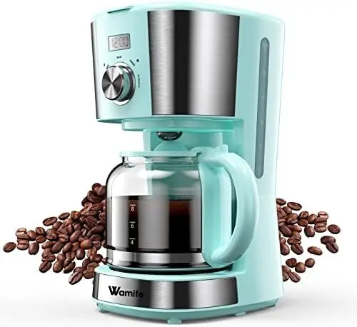 

Кофеварка-12 чашек, программируемая капельная кофемашина, таймер для приготовления кофе, с термографином, ретро кофеварки для H
