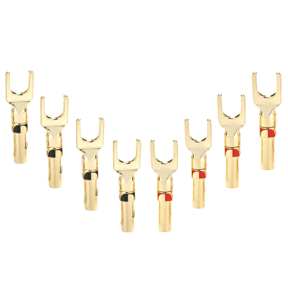 8pieces/Pack Nakamichi Gold Plated Y Spade plug Fork plug Speaker Terminal Double Screw Lock for 4mm Wire for Amplifier CD DVD
8pieces/Pack Nakamichi Gold Plated Y Spade plug Fork plug Speaker Terminal Double Screw Lock for 4mm Wire for Amplifier CD DVD