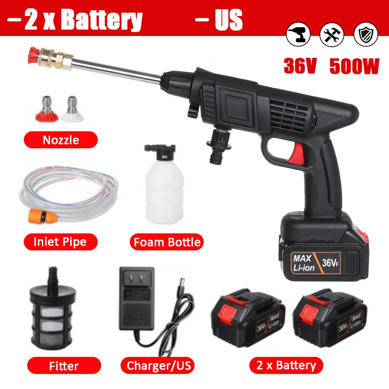 1500W Car Wash Gun Electric Water Gun Foam Machine for Makita 18V Battery Cordless High Pressure Car Washer Rechargeable
1500W Car Wash Gun Electric Water Gun Foam Machine for Makita 18V Battery Cordless High Pressure Car Washer Rechargeable