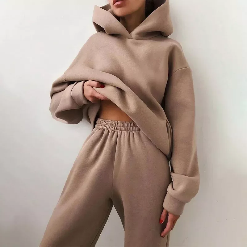Free shipping Tracksuit Women Elegant Solid Warm Suits Hoodies 2 Piece Set Autumn Winter Oversized Pullover Sweatshirts Pants
Free shipping Tracksuit Women Elegant Solid Warm Suits Hoodies 2 Piece Set Autumn Winter Oversized Pullover Sweatshirts Pants