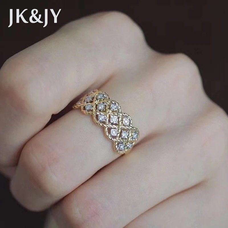 JK&JY 100% 18K Yellow Gold Natural Diamond Vintage Grid Rings Women's Party Fine Jewelry Wholesale Premium Quality
JK&JY 100% 18K Yellow Gold Natural Diamond Vintage Grid Rings Women's Party Fine Jewelry Wholesale Premium Quality