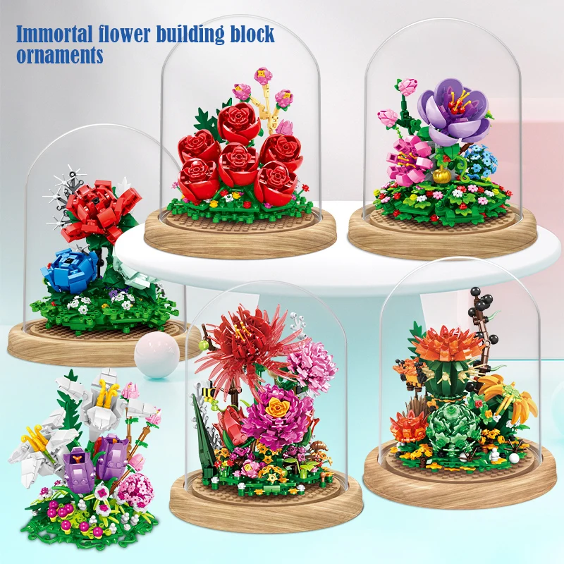 City Mini Immortal Flower Ornament Model Building Blocks Friends Rose Home Decoration DIY Bricks Toys for Girls Children Gift 
City Mini Immortal Flower Ornament Model Building Blocks Friends Rose Home Decoration DIY Bricks Toys for Girls Children Gift