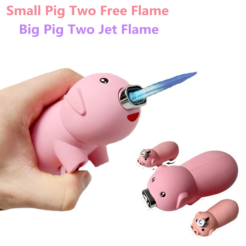 New Cute Creative Big Pig Windproof Two Jet Blue Flame Unusual Lighter Gas Cigarette Cigar BBQ Lighter Gift Ornament Small Tools
New Cute Creative Big Pig Windproof Two Jet Blue Flame Unusual Lighter Gas Cigarette Cigar BBQ Lighter Gift Ornament Small Tools