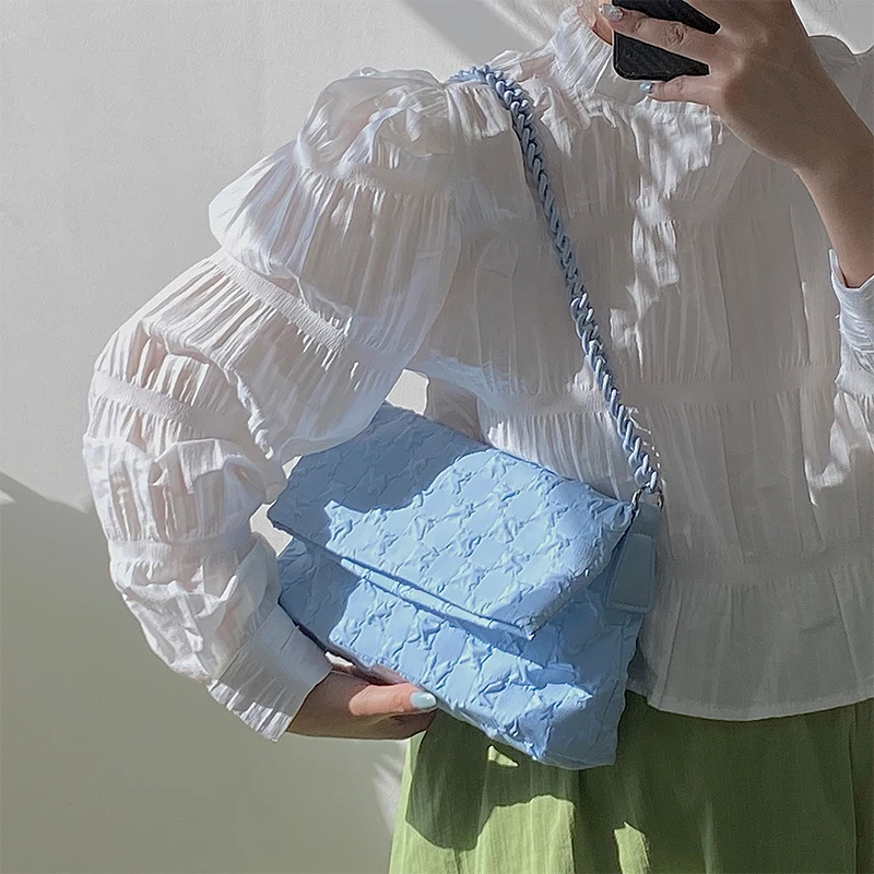 Canvas Shoulder Candy Blue Chain 2022 Summer New Fashion Sling Bags for Women Wild Underarm Bag Kpop Ladies Messenger Handbags
Canvas Shoulder Candy Blue Chain 2022 Summer New Fashion Sling Bags for Women Wild Underarm Bag Kpop Ladies Messenger Handbags