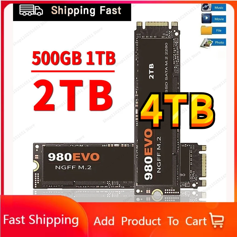 Original 4TB M.2 SSD 500GB Mass Storage NGFF SSD Hard Drive 980EVO NVMe Hdd Hard Disk Internal Hard Disk For Laptop Desktop Mac
Original 4TB M.2 SSD 500GB Mass Storage NGFF SSD Hard Drive 980EVO NVMe Hdd Hard Disk Internal Hard Disk For Laptop Desktop Mac