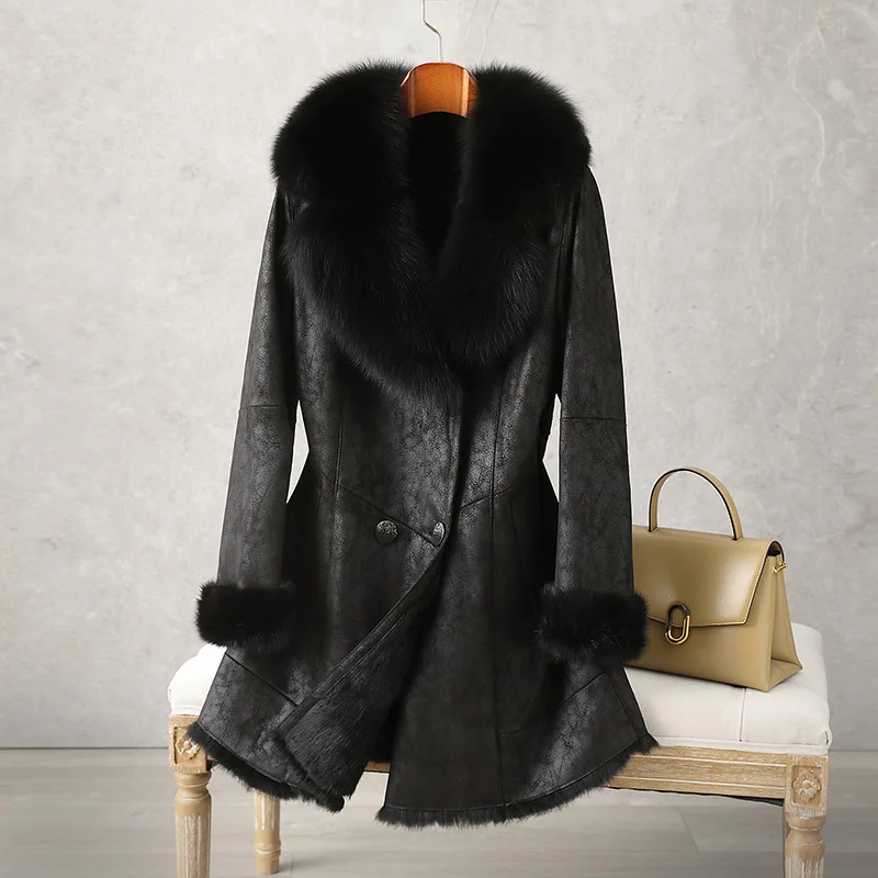 Overcoat Women's Collar High Rabbit One Piece quality Medium Long Fox Double Genuine Leather Fur Face Jacekts
Overcoat Women's Collar High Rabbit One Piece quality Medium Long Fox Double Genuine Leather Fur Face Jacekts