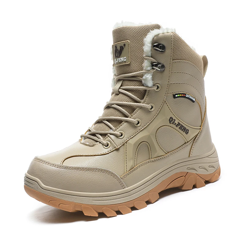 Warm Fur Leather Hiking Boots Mens Winter Outdoor Warm Fur Non Slip Black Hunting Boots Rubber Snow Boots Male Trekking Sneakers
Warm Fur Leather Hiking Boots Mens Winter Outdoor Warm Fur Non Slip Black Hunting Boots Rubber Snow Boots Male Trekking Sneakers