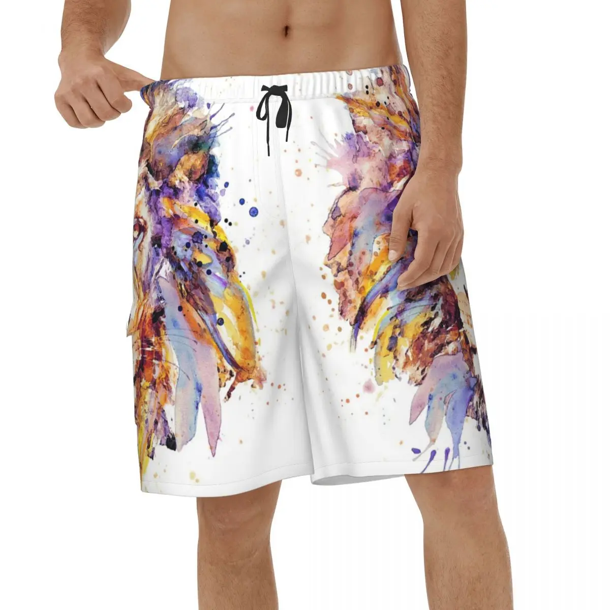 Summer Casual Lion Head Watercolor Animal Men Beach Shorts Sports Board Shorts Streetwear Surf Short Pants Male Short Pants
Summer Casual Lion Head Watercolor Animal Men Beach Shorts Sports Board Shorts Streetwear Surf Short Pants Male Short Pants