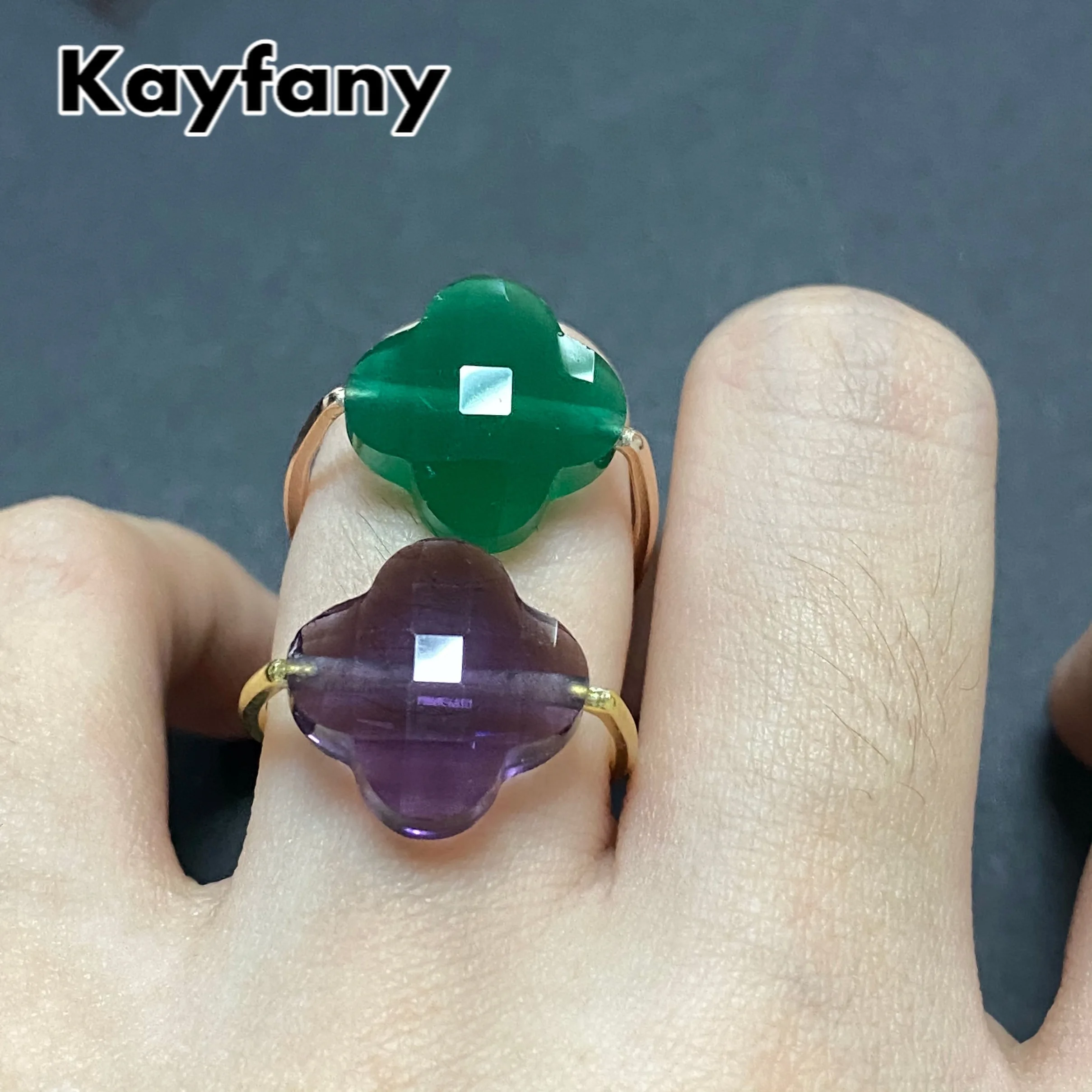 Simple and generous four-leaf clover ring replaceable crystal stone rotatable super slim ring base versatile candy ring
Simple and generous four-leaf clover ring replaceable crystal stone rotatable super slim ring base versatile candy ring