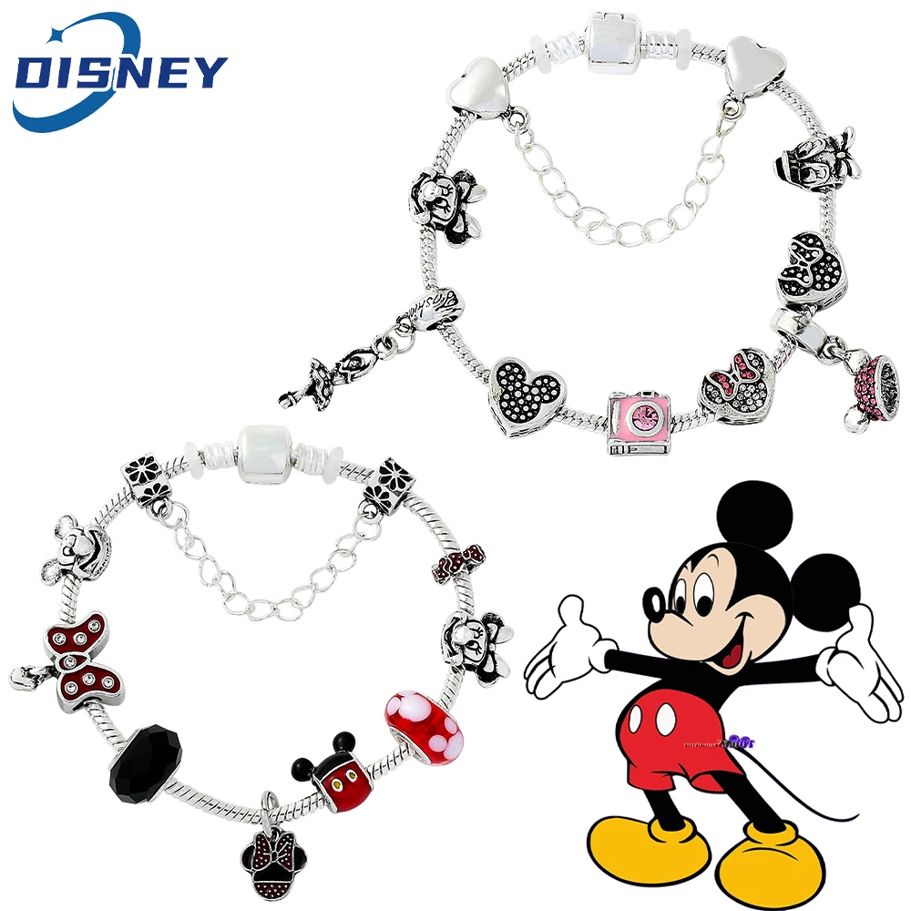 Disney Mickey Mouse Minnie Charms Bracelet High Quality Jewelry Accessories for Girls DIY Make Handmade Beads Bracelet for Women
Disney Mickey Mouse Minnie Charms Bracelet High Quality Jewelry Accessories for Girls DIY Make Handmade Beads Bracelet for Women