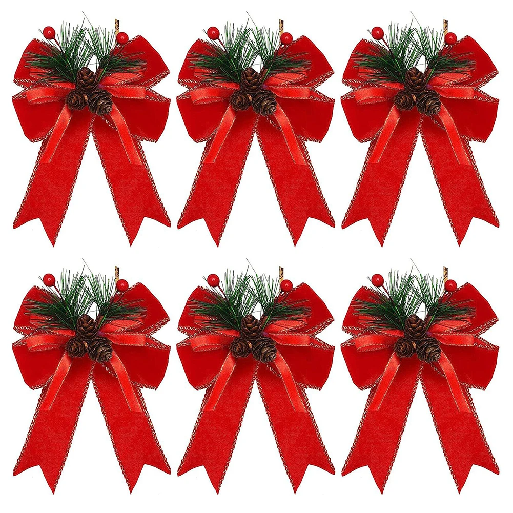 Festive Touch Christmas Decor 6pcs Bowknot Bells for Tree Vibrant Handmade Craftsmanship Fine Powder Sprinkling Technique
Festive Touch Christmas Decor 6pcs Bowknot Bells for Tree Vibrant Handmade Craftsmanship Fine Powder Sprinkling Technique